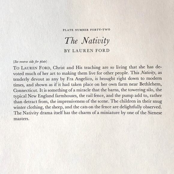 Lauren Ford "The Nativity" 1930s Art Print Treasury Collection Sketch Vintage - Picture 10 of 13